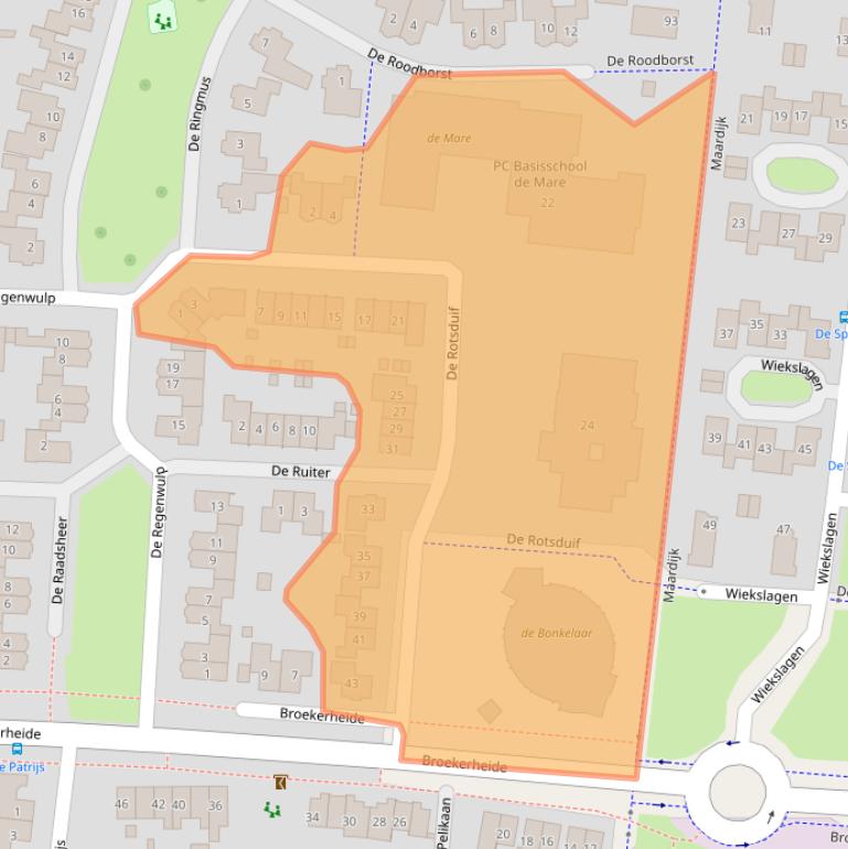 Kaart van postcodegebied 7609VK.