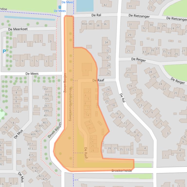 Kaart van postcodegebied 7609WK.