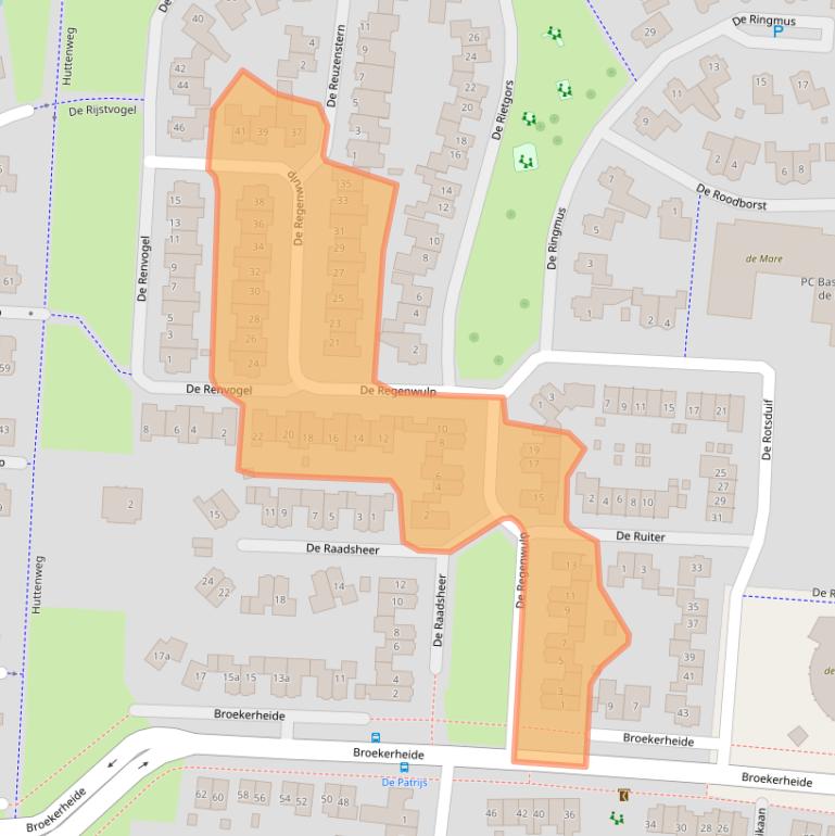 Kaart van postcodegebied 7609WN.