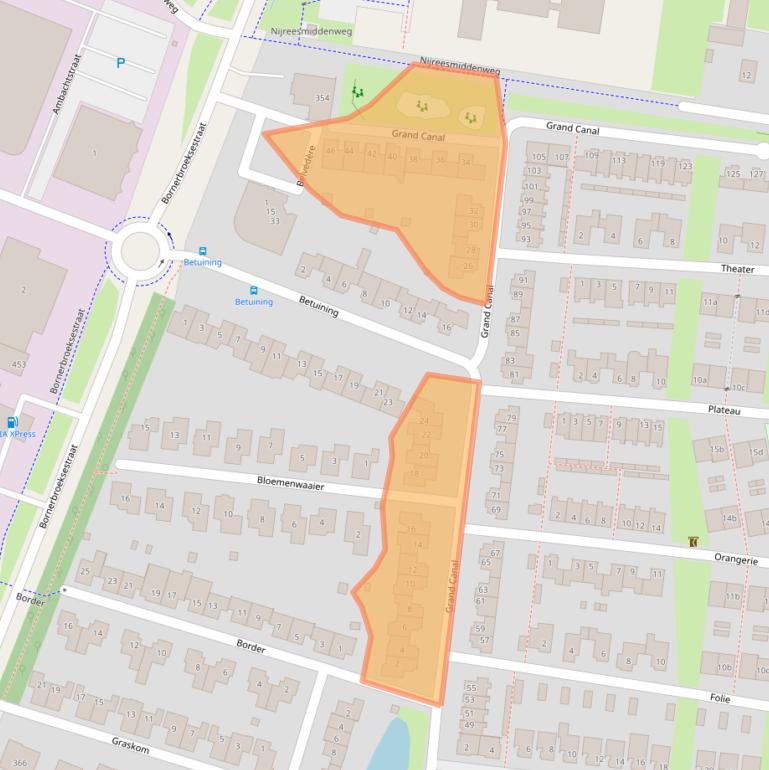 Kaart van postcodegebied 7609XA.