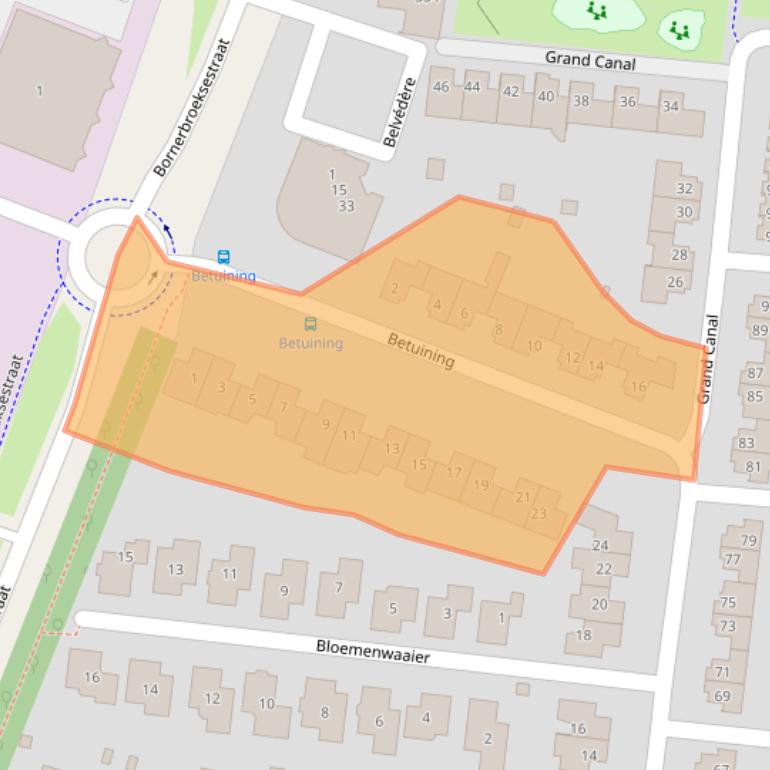 Kaart van postcodegebied 7609XC.