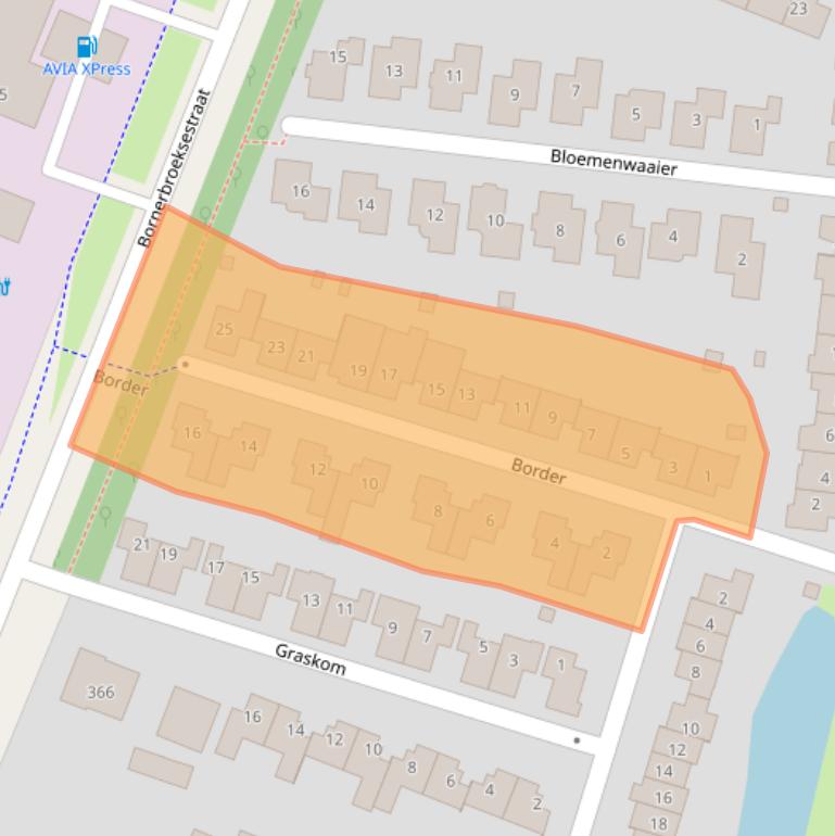 Kaart van postcodegebied 7609XE.