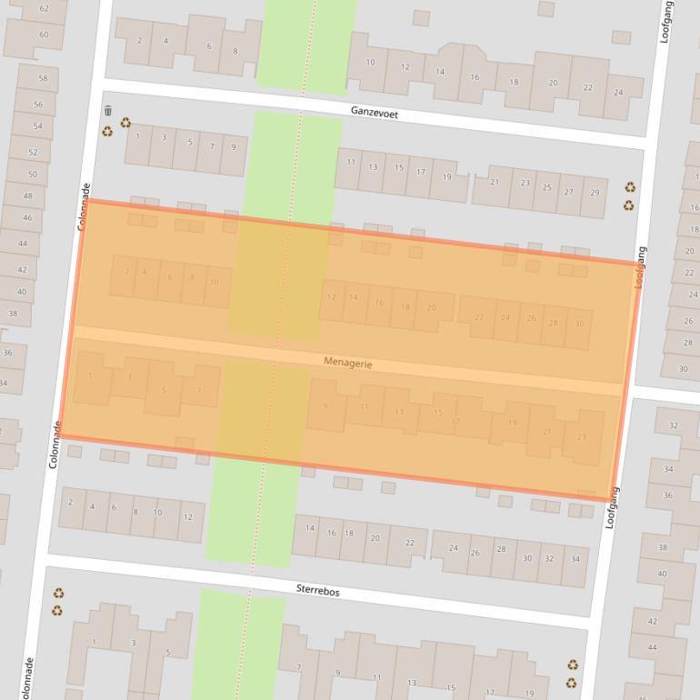 Kaart van postcodegebied 7609ZN.