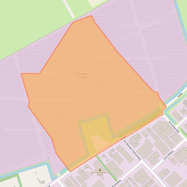 Kaart van postcodegebied 7610AB.