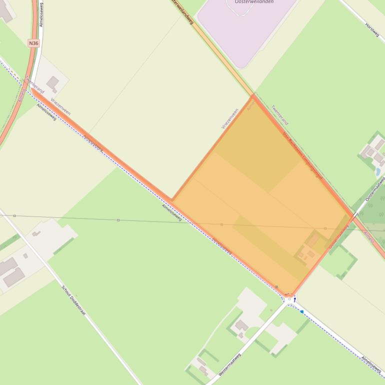 Kaart van postcodegebied 7610AE.