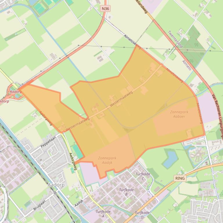 Kaart van postcodegebied 7610AH.