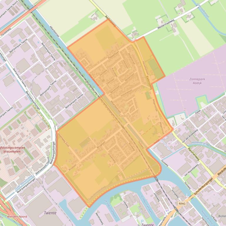 Kaart van postcodegebied 7611.