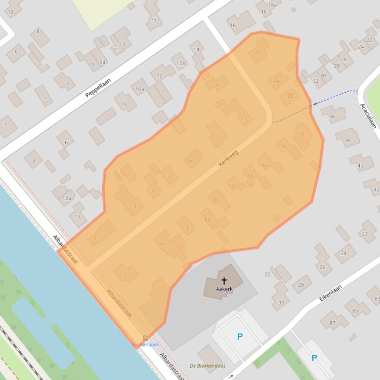 Kaart van postcodegebied 7611BA.