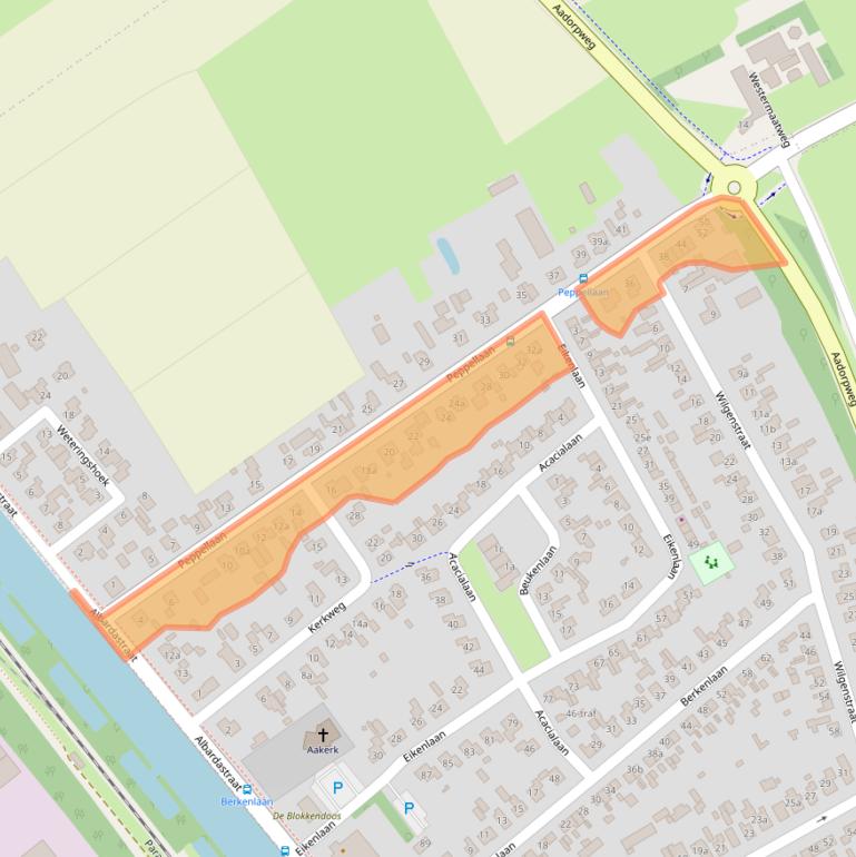 Kaart van postcodegebied 7611BC.