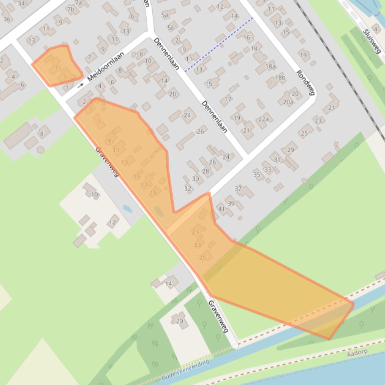 Kaart van postcodegebied 7611BV.