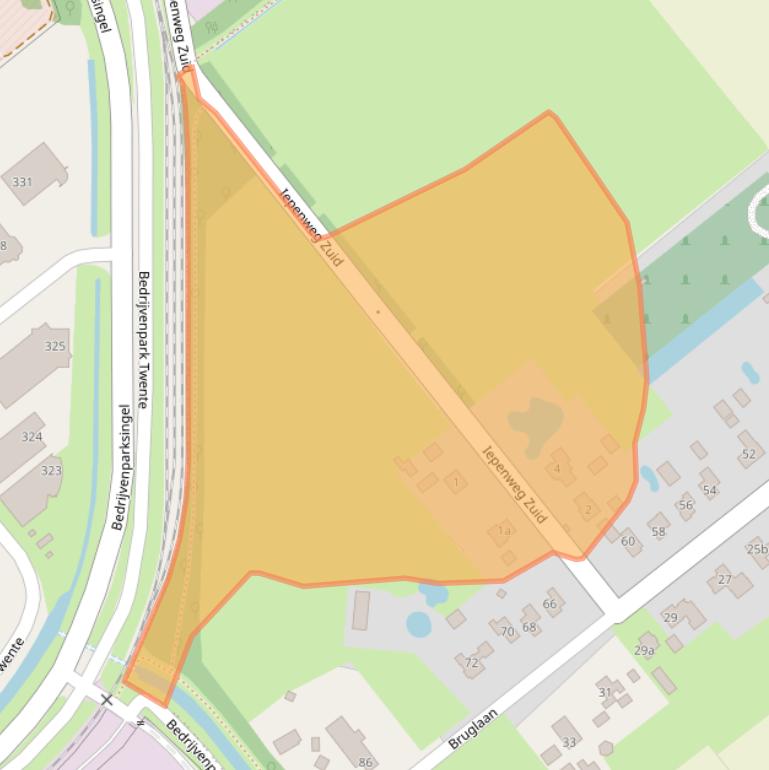 Kaart van postcodegebied 7611KZ.