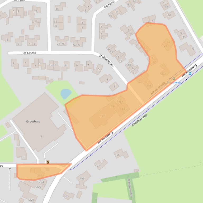 Kaart van postcodegebied 7614LB.
