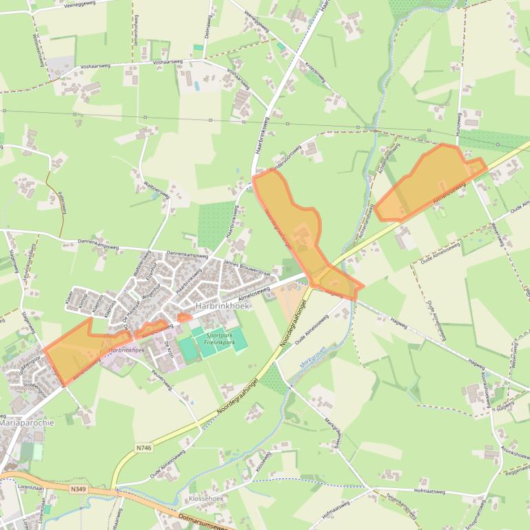 Kaart van postcodegebied 7615NB.