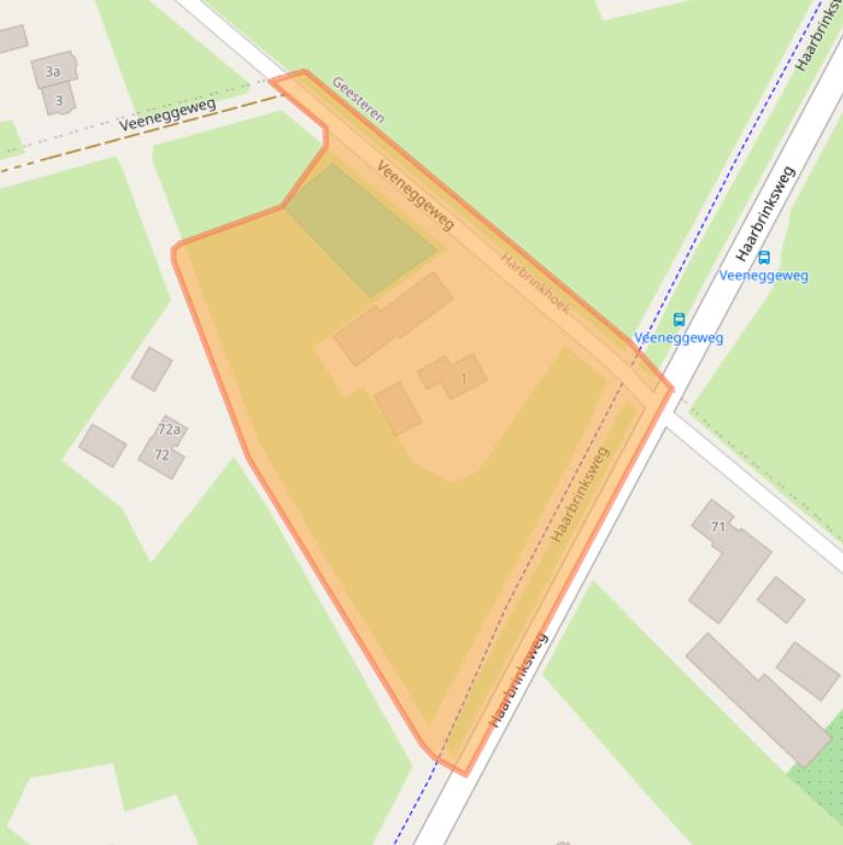 Kaart van postcodegebied 7615NE.