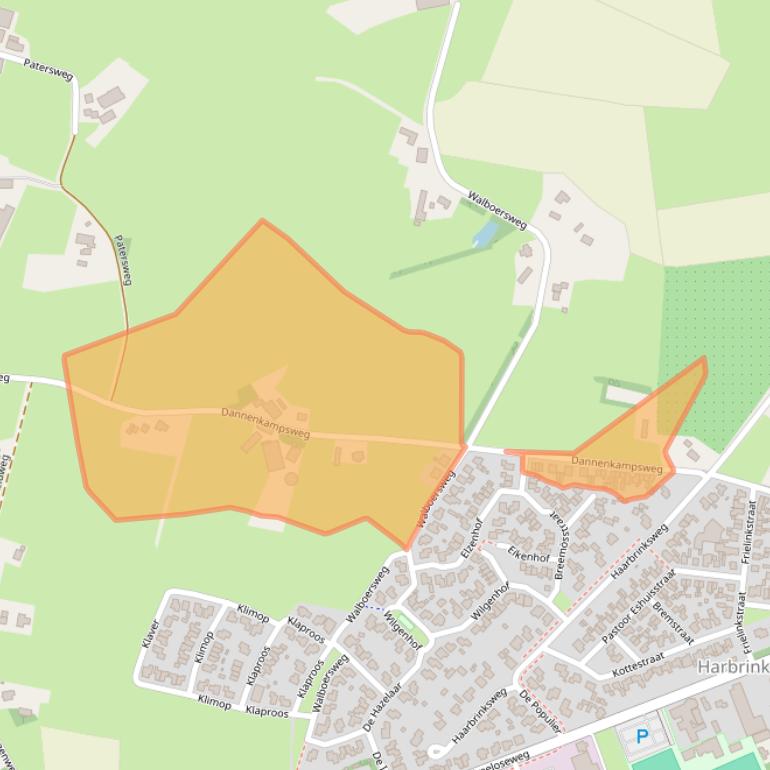 Kaart van postcodegebied 7615NK.