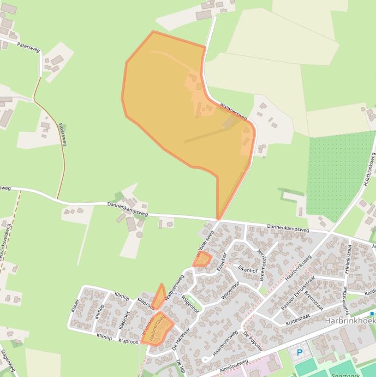 Kaart van postcodegebied 7615NL.