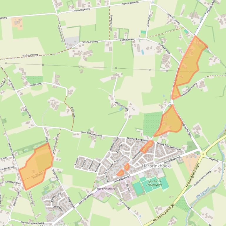 Kaart van postcodegebied 7615NN.