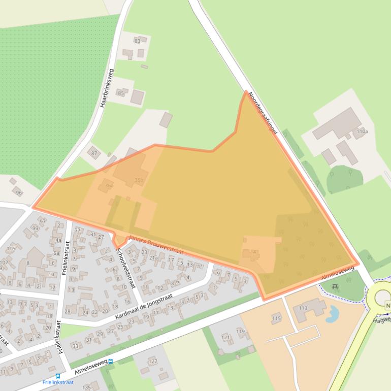 Kaart van postcodegebied 7615NX.