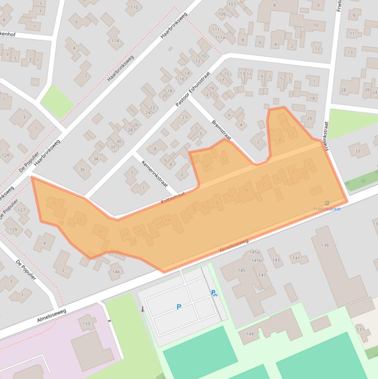 Kaart van postcodegebied 7615PC.