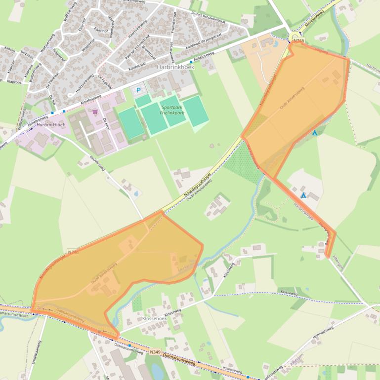 Kaart van postcodegebied 7615PH.