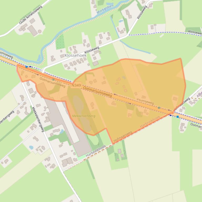 Kaart van postcodegebied 7615PL.