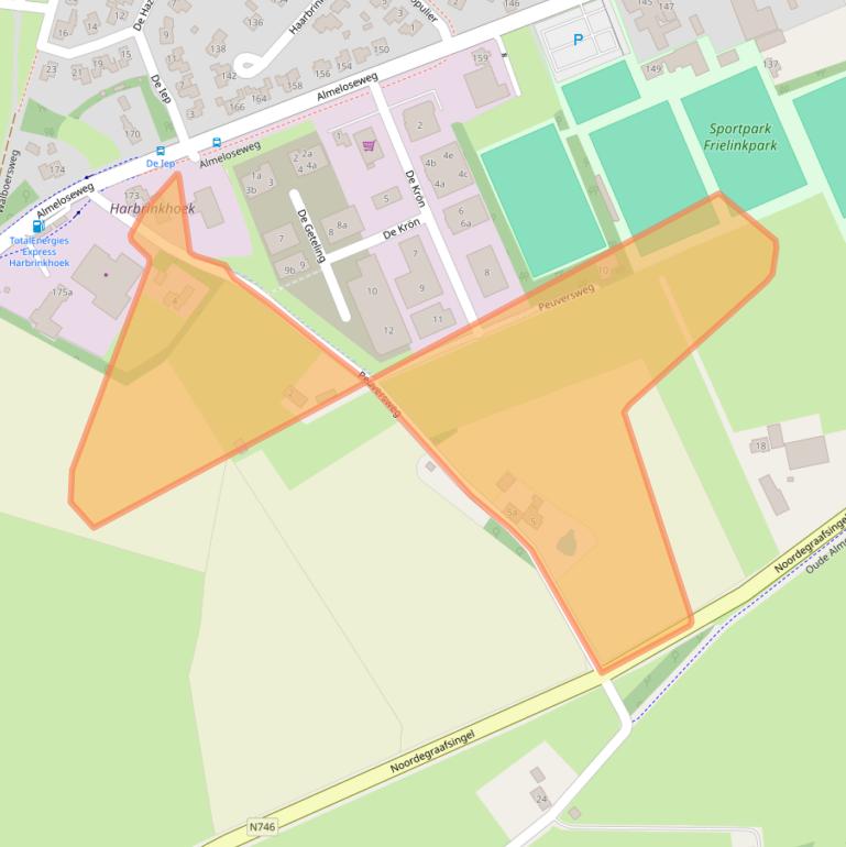 Kaart van postcodegebied 7615PV.