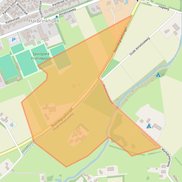 Kaart van postcodegebied 7615PX.