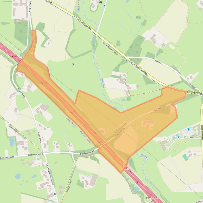 Kaart van postcodegebied 7621AB.