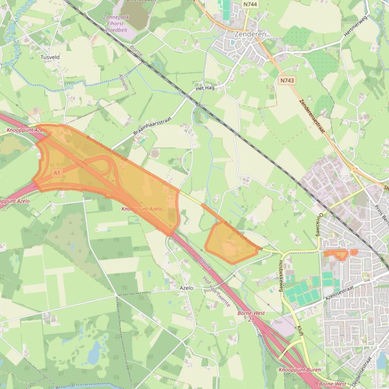 Kaart van postcodegebied 7621AE.