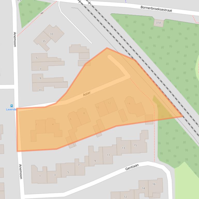 Kaart van postcodegebied 7621AJ.