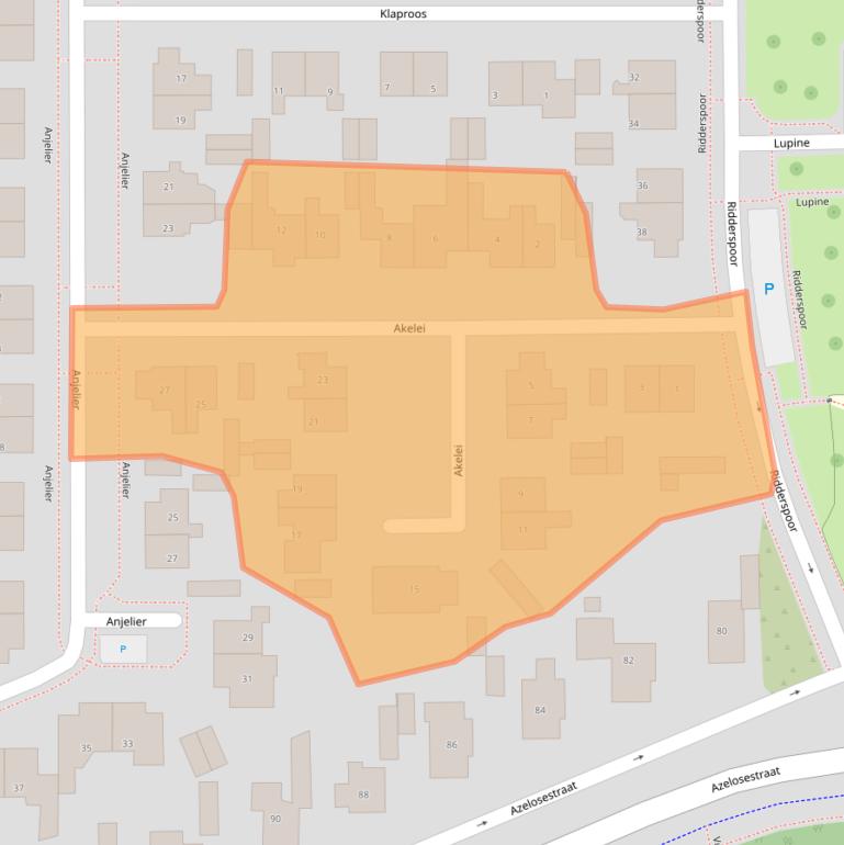 Kaart van postcodegebied 7621AR.