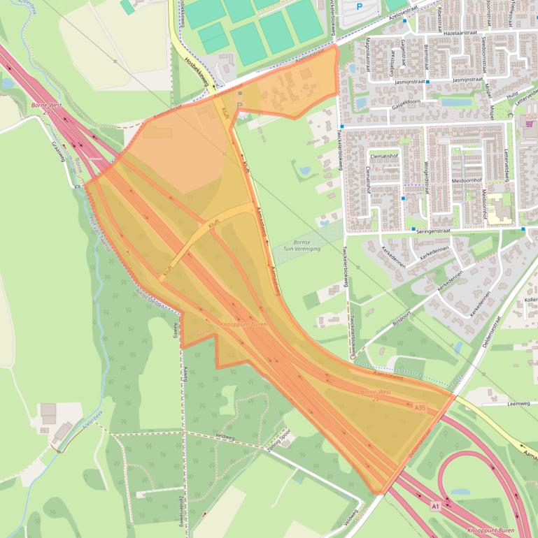 Kaart van postcodegebied 7621BA.