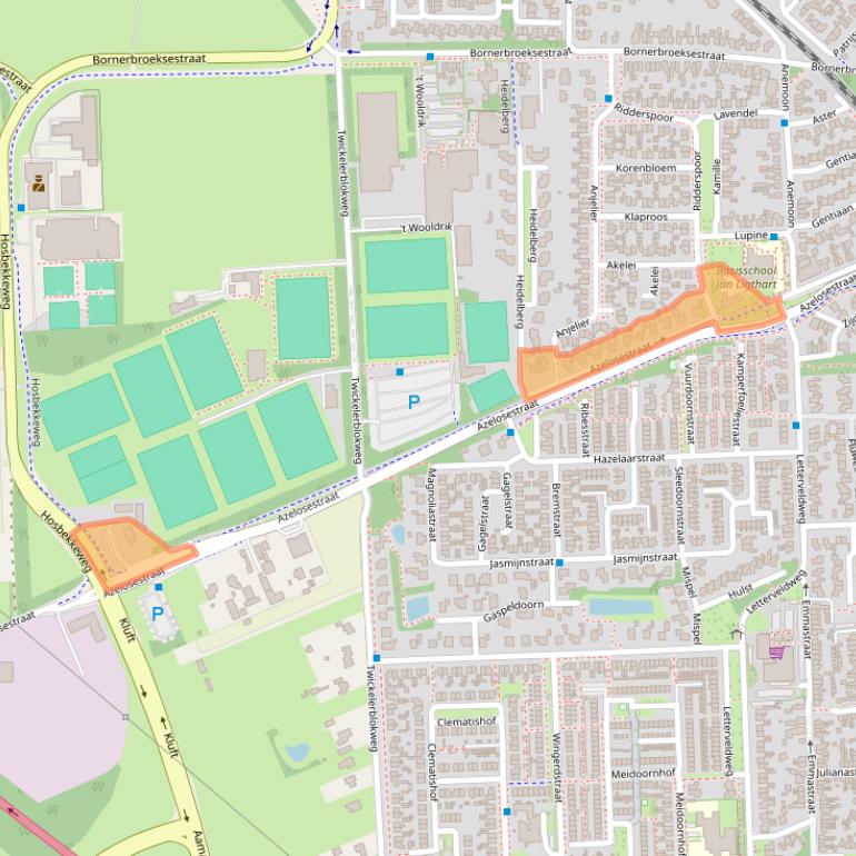 Kaart van postcodegebied 7621BC.