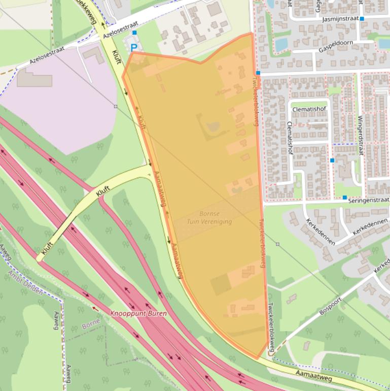 Kaart van postcodegebied 7621BK.