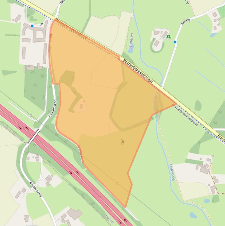 Kaart van postcodegebied 7621BP.