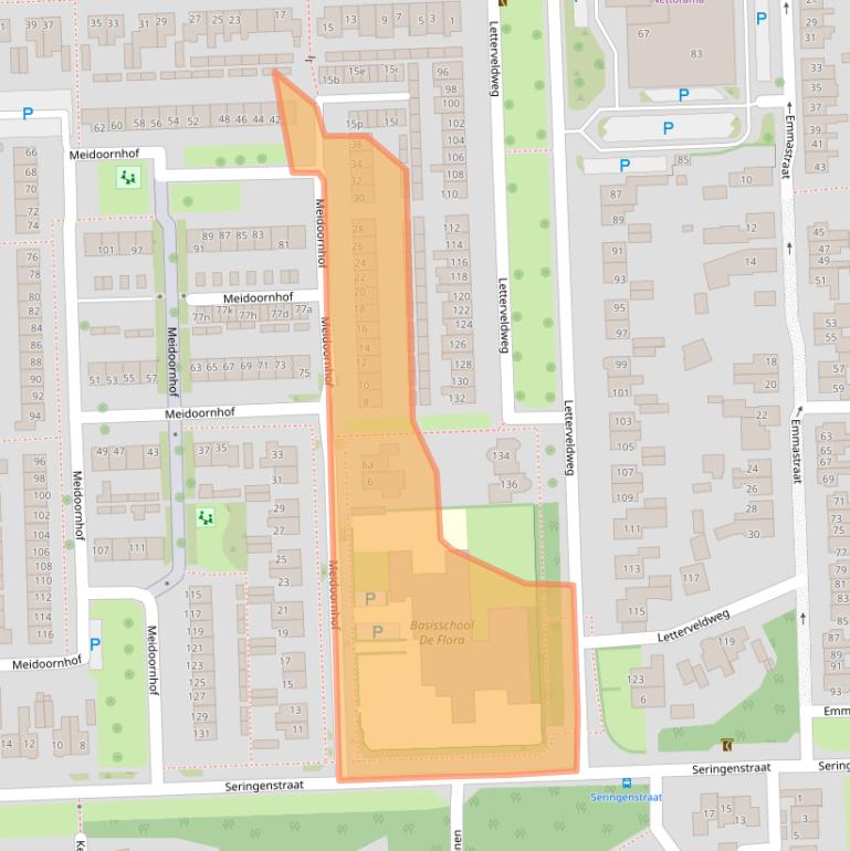 Kaart van postcodegebied 7621CL.