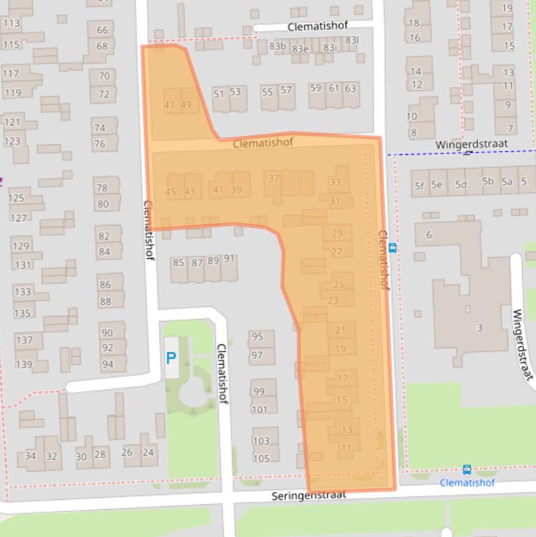 Kaart van postcodegebied 7621CS.