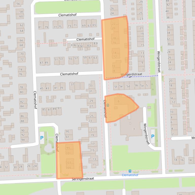 Kaart van postcodegebied 7621CV.