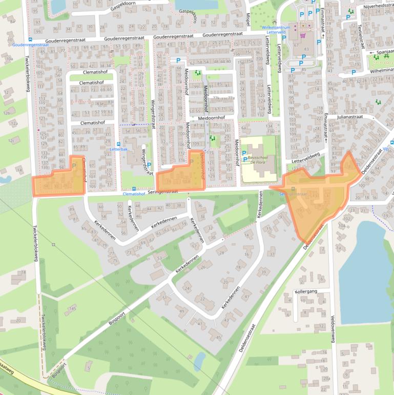 Kaart van postcodegebied 7621CZ.