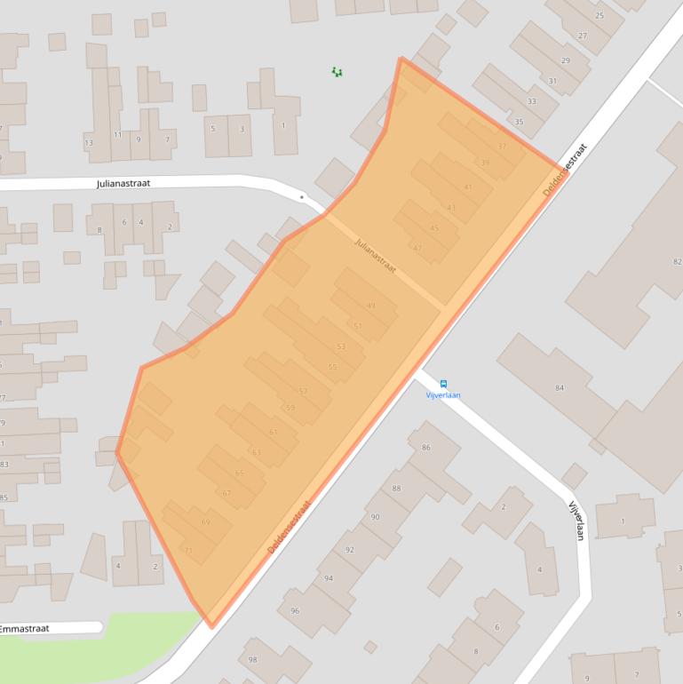 Kaart van postcodegebied 7621EH.