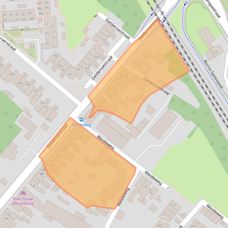 Kaart van postcodegebied 7621EJ.