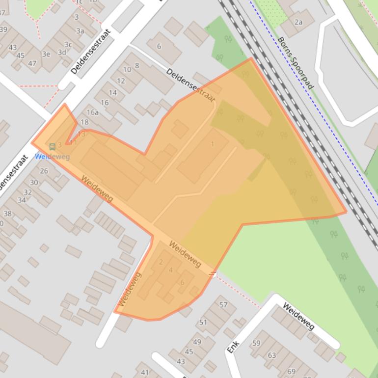 Kaart van postcodegebied 7621EM.