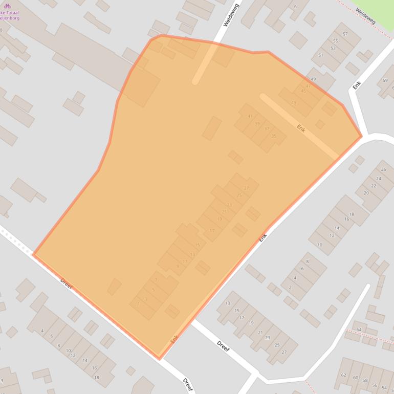 Kaart van postcodegebied 7621EN.