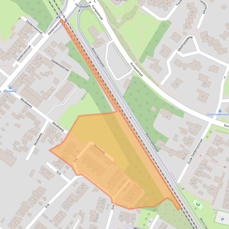 Kaart van postcodegebied 7621EP.