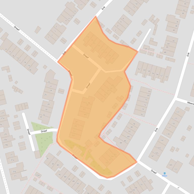 Kaart van postcodegebied 7621EV.