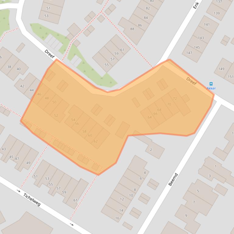 Kaart van postcodegebied 7621EX.
