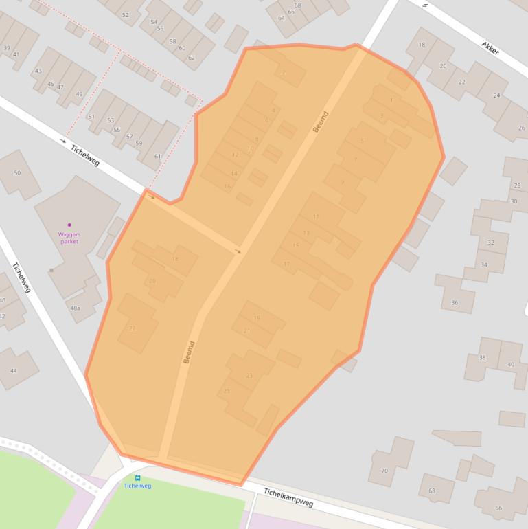 Kaart van postcodegebied 7621GE.