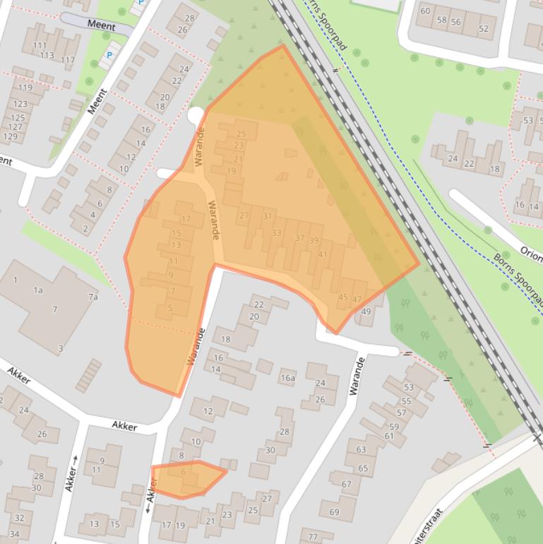Kaart van postcodegebied 7621GW.