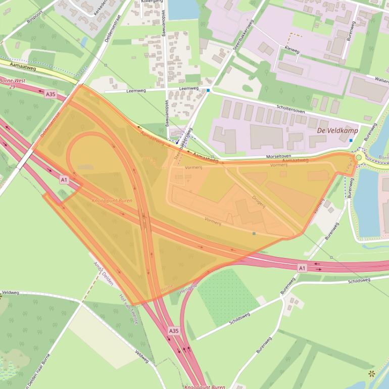 Kaart van postcodegebied 7621HL.
