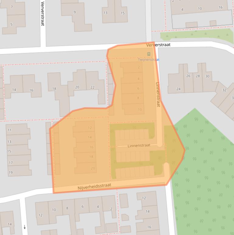 Kaart van postcodegebied 7621SZ.